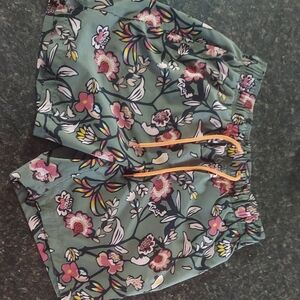 Floral Green Men Swin Shorts